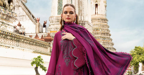 Maria B Embroidered Linen Suit MPT-2804-B