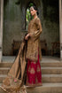 Maria B Embroidered Raw Silk Suit WF-09-04-Tambaku Brown