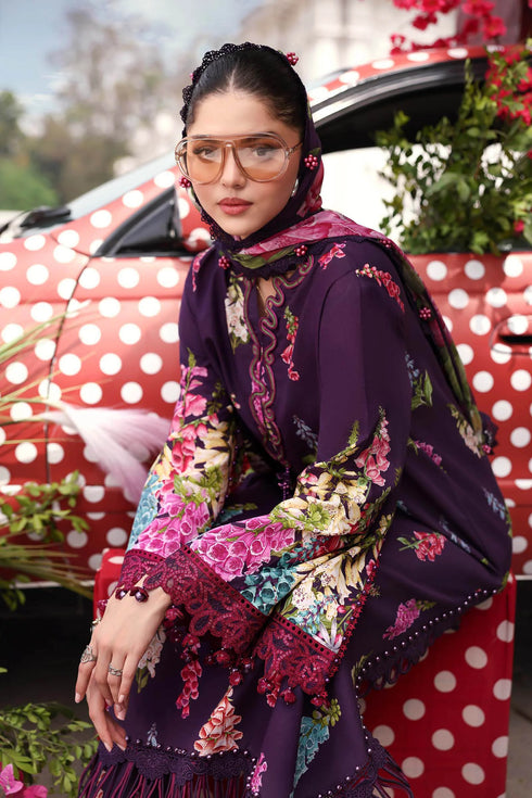 Maria B Embroidered 3PC Lawn Suit MPT-3005-A