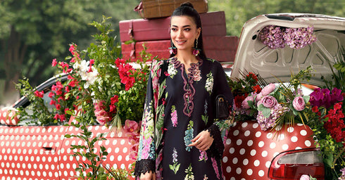 Maria B Embroidered 3PC Lawn Suit MPT-3005-B