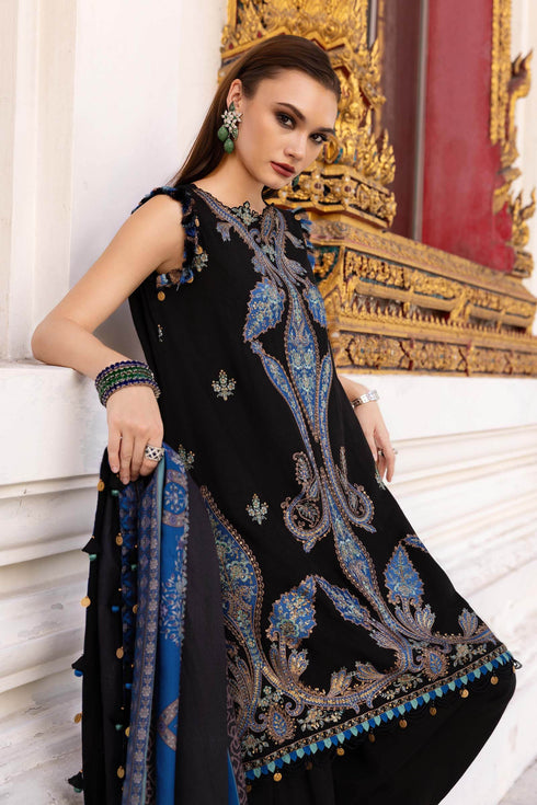 Maria B Embroidered Linen Suit MPT-2806-B