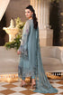 Maria B 3 Piece Embroidered Chiffon Suit MPC-26-106-Slate Blue