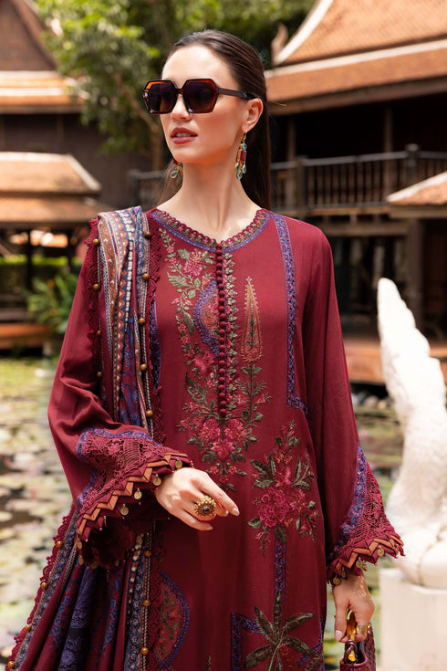 Maria B Embroidered Linen Suit MPT-2807-A