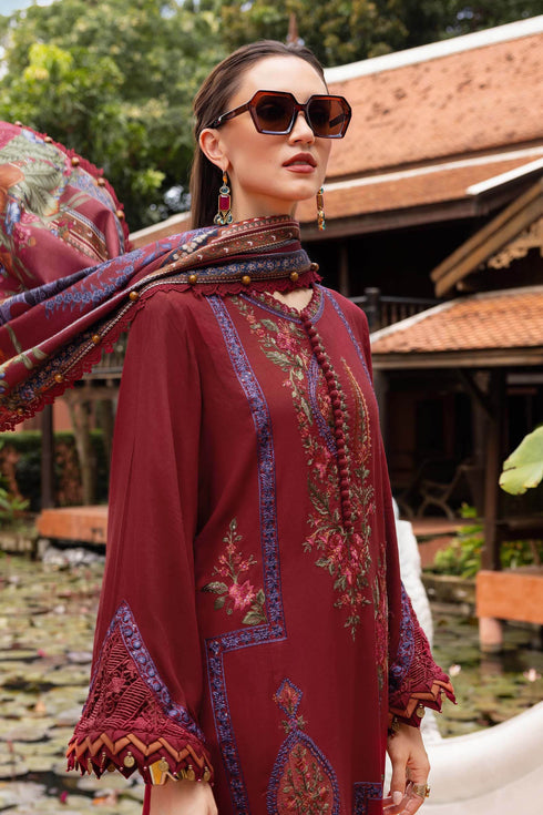 Maria B Embroidered Linen Suit MPT-2807-A