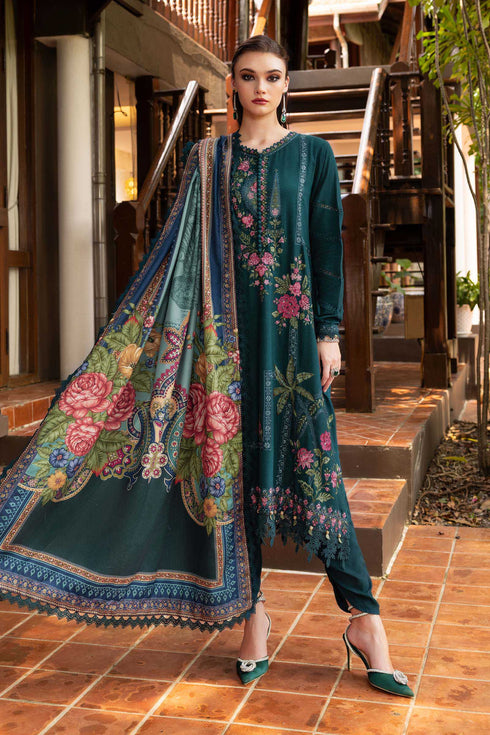 Maria B Embroidered Linen Suit MPT-2807-B