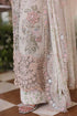 Maria B 3 Piece Embroidered Chiffon Suit MPC-26-107-Ivory Beige