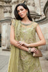 Maria B Embroidered Raw Silk Suit WF-09-08-Olive Green