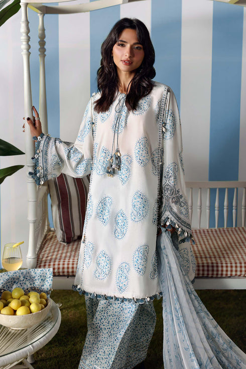 Maria B Embroidered 3PC Lawn Suit MPT-3009-A