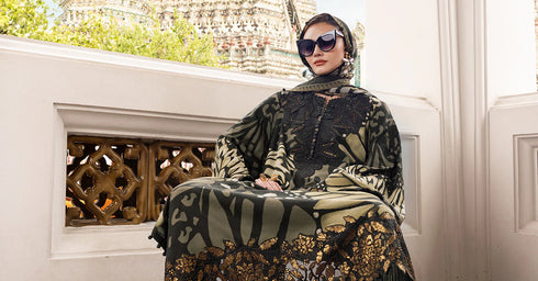 Maria B Embroidered Linen Suit MPT-2809-A