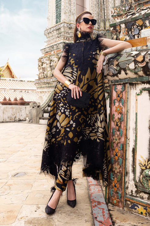 Maria B Embroidered Linen Suit MPT-2809-B