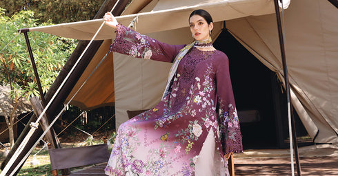 Maria B 3 Piece Embroidered Lawn Suit MPT-2909-B