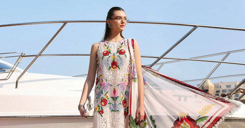 Maria B 3 Piece Embroidered Jacquard Lawn Suit D-2610-A