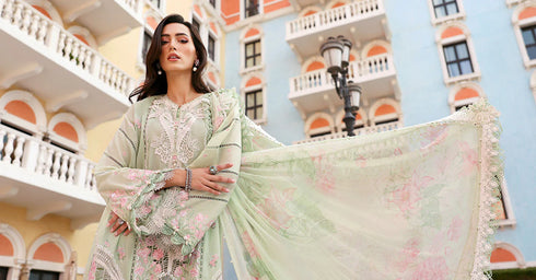 Maria B 3 Piece Embroidered Lawn Suit D-2611-A