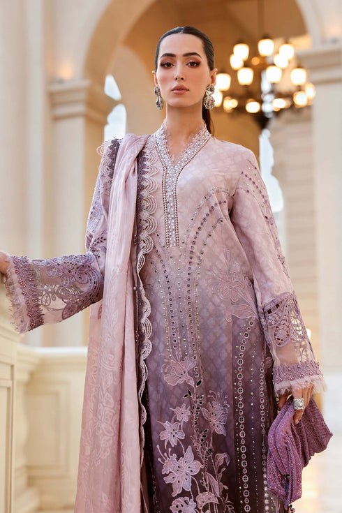 Maria B 3 Piece Embroidered Jacquard Lawn Suit D-2601-B