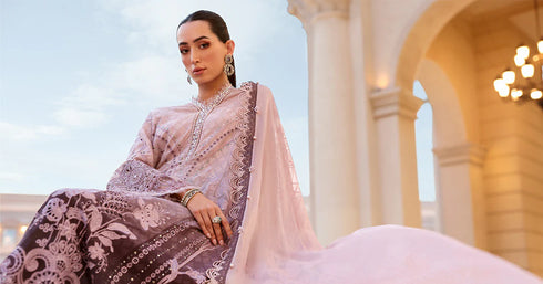 Maria B 3 Piece Embroidered Jacquard Lawn Suit D-2601-B