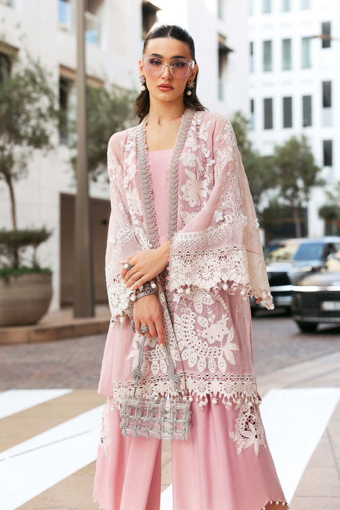 Maria B 3 Piece Embroidered Lawn Karandi Suit D-2603-A