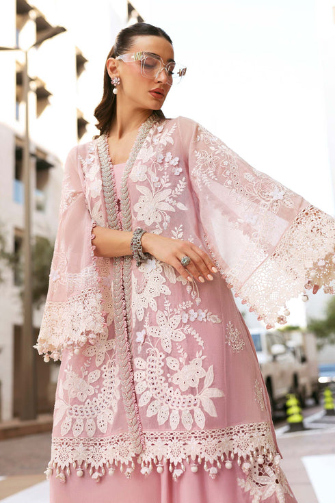 Maria B 3 Piece Embroidered Lawn Karandi Suit D-2603-A