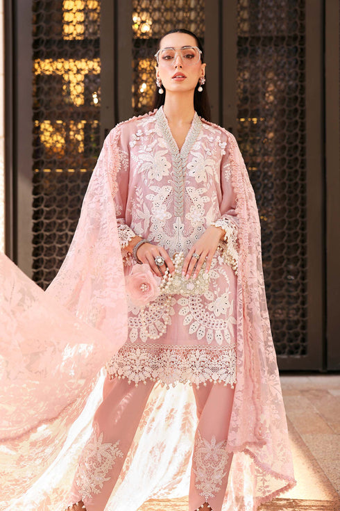 Maria B 3 Piece Embroidered Lawn Karandi Suit D-2603-A