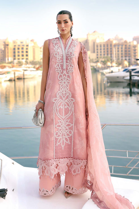 Maria B 3 Piece Embroidered Organza Lawn Suit D-2604-B