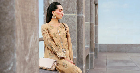 Maria B 3 Piece Embroidered Jacquard Lawn Suit D-2605-A