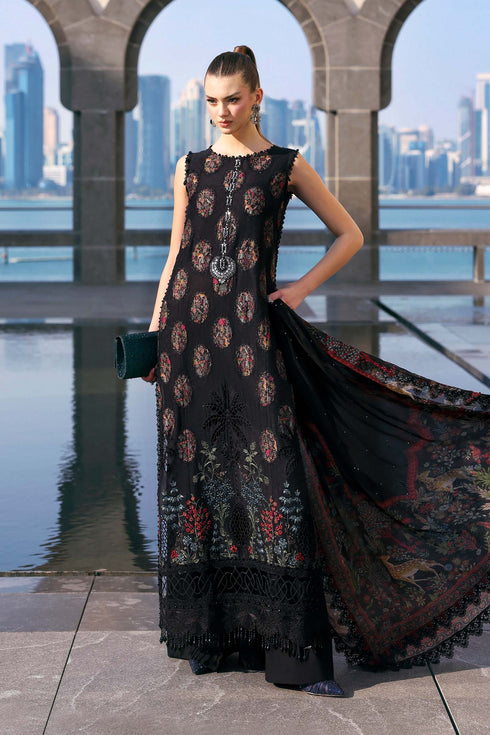 Maria B 3 Piece Embroidered Jacquard Lawn Suit D-2605-B