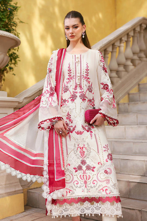 Maria B 3 Piece Embroidered Jacquard Lawn Suit D-2609-A
