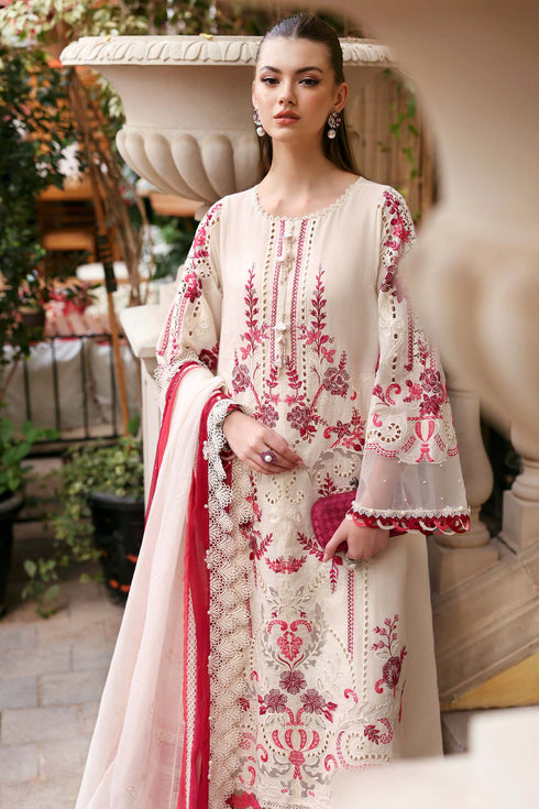 Maria B 3 Piece Embroidered Jacquard Lawn Suit D-2609-A