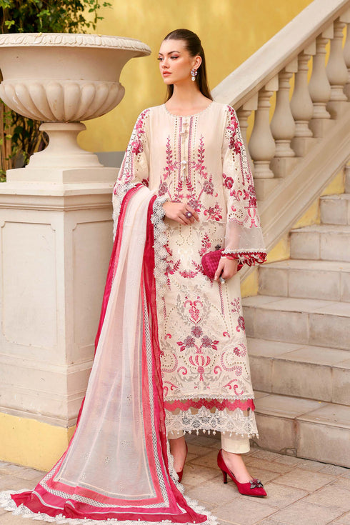 Maria B 3 Piece Embroidered Jacquard Lawn Suit D-2609-A