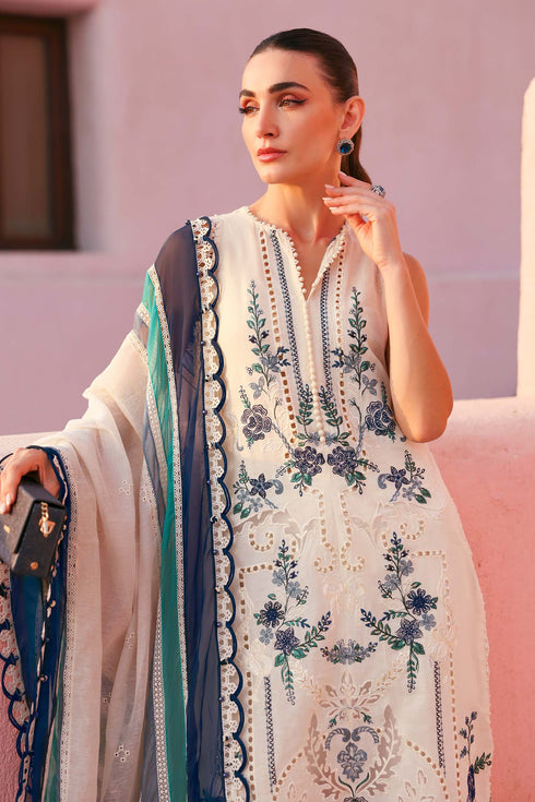 Maria B 3 Piece Embroidered Jacquard Lawn Suit D-2609-B