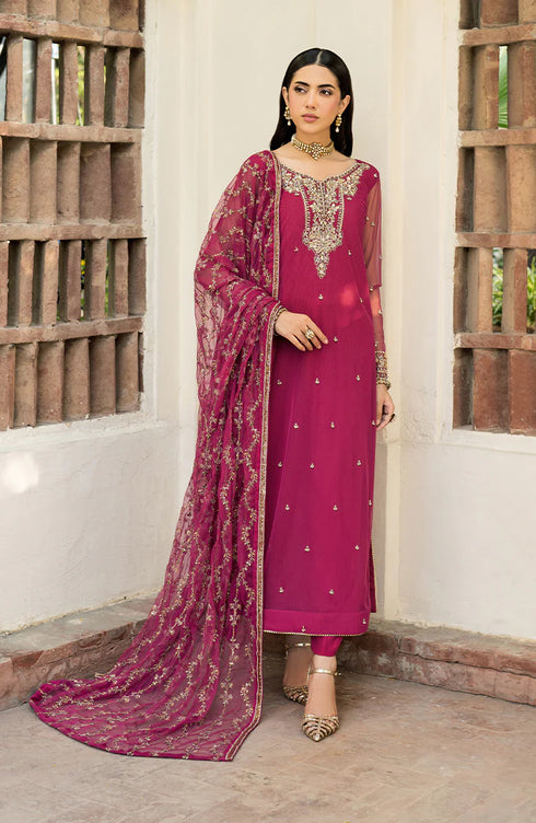 Zarif Embroidered Net Suit HW-01 REMI