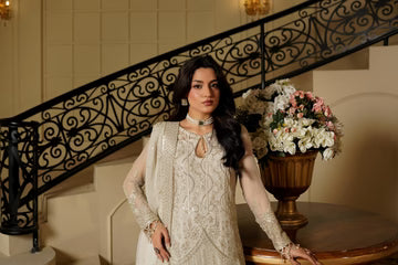 Maryams Embroidered Organza Suit ANUSHEH-ARZ-9007
