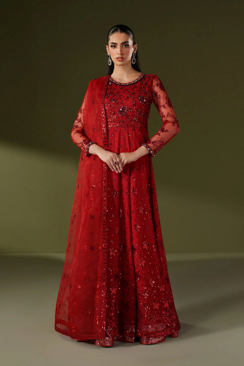 Alizeh Embroidered Net Suit AF-NHM-4060-Suffuse
