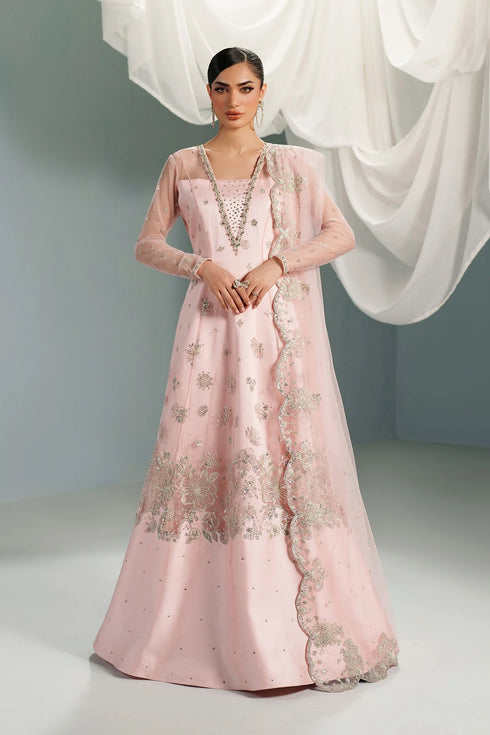 Alizeh Embroidered Net Suit AF-NHM-4061-Garnet