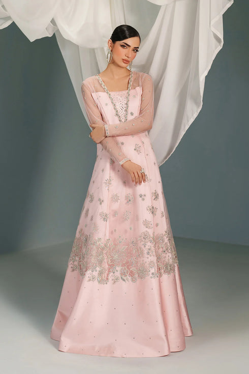 Alizeh Embroidered Net Suit AF-NHM-4061-Garnet