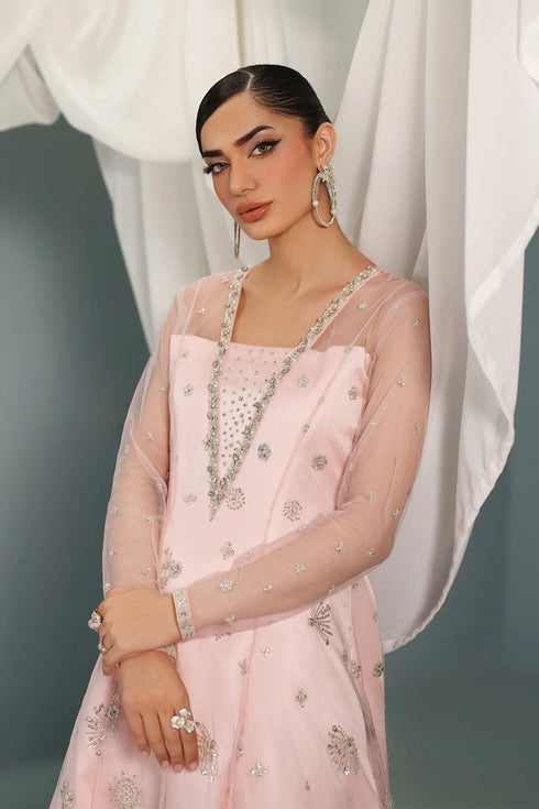 Alizeh Embroidered Net Suit AF-NHM-4061-Garnet