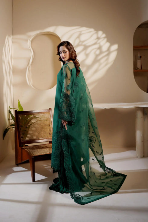 Maryams Embroidered Organza Suit M-1403