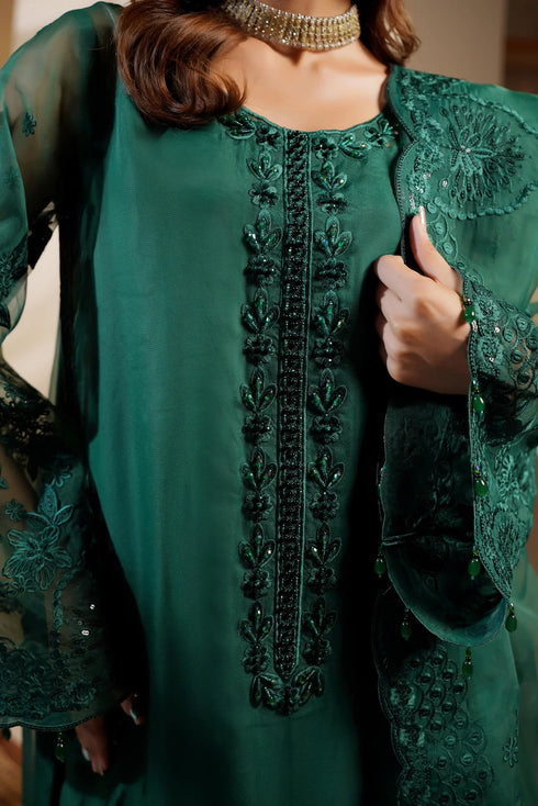 Maryams Embroidered Organza Suit M-1403