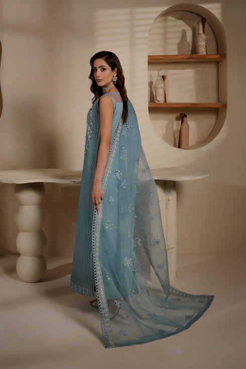 Maryams Embroidered Organza Suit M-1405