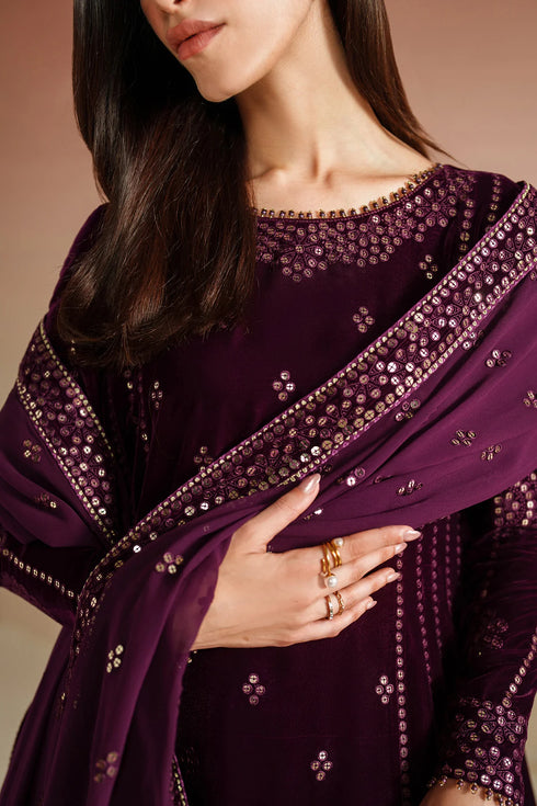 jazmin Embroidered Velvet Formal VVF D-1