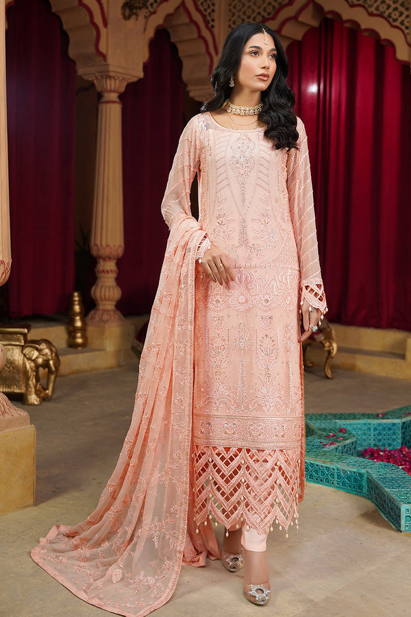 Maryams Embroidered Chiffon 3 Piece Suit A-7008