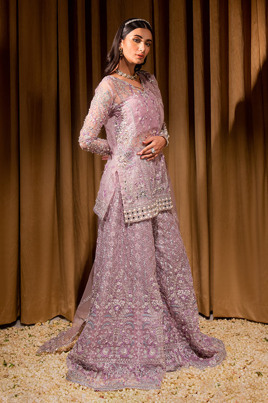 Dastaan By Maria Osama Khan Embroidered Organza Suits Unstitched 3 Piece Mehr - Luxury Collection