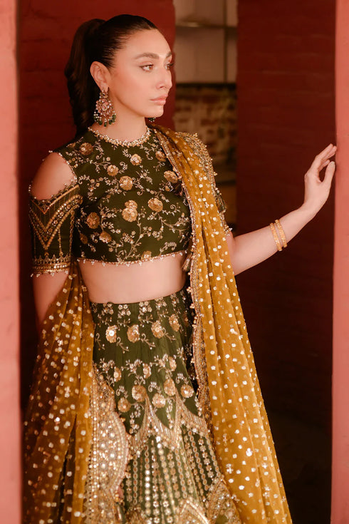 Mohsin Naveed Ranjha Embroidered Silk Suit Afsana