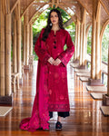 Mushq Embroidered Karandi Suit Darling Bloom
