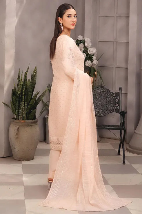 Rang-E-Noor Cotton net 3 Piece Suit RNF-15