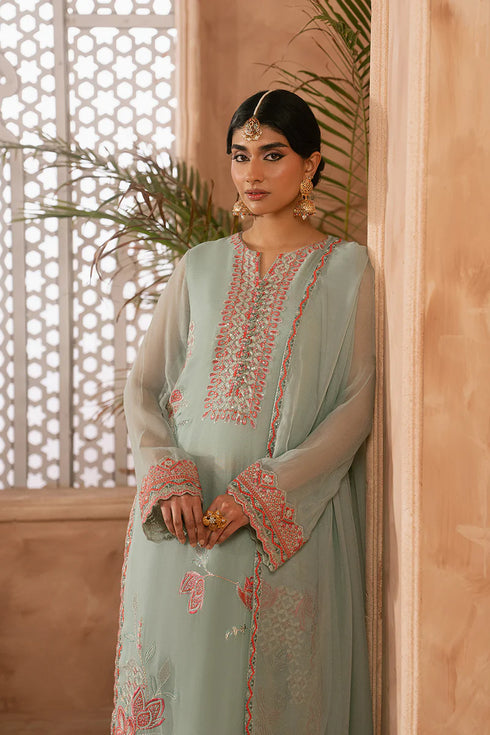 Maryam N Maria Embroidered Chiffon 3 piece suit MEIRA - MWU5684