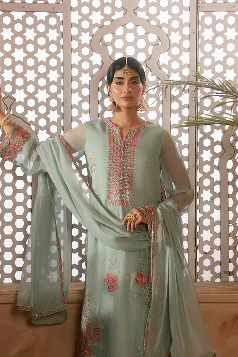 Maryam N Maria Embroidered Chiffon 3 piece suit MEIRA - MWU5684