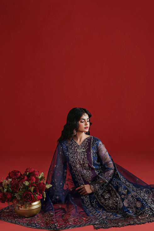 Ramsha Embroidered Organza Suit E-305
