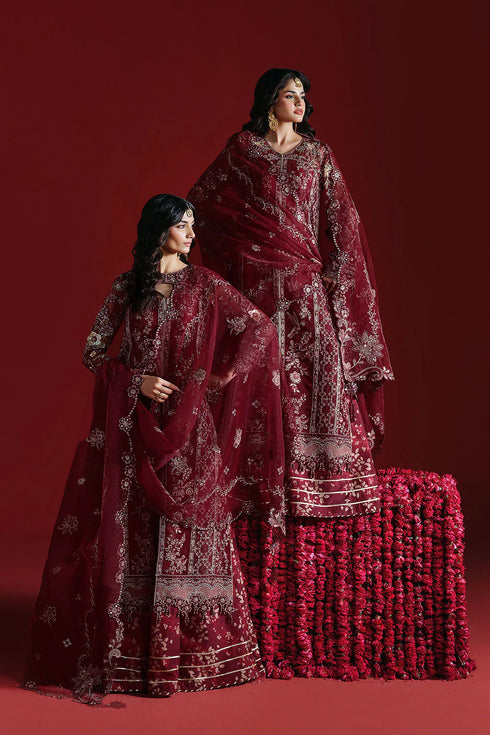 Ramsha Embroidered Organza Suit E-304