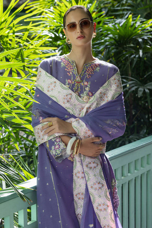 Mushq Embroidered Raw Silk Suit Elaris