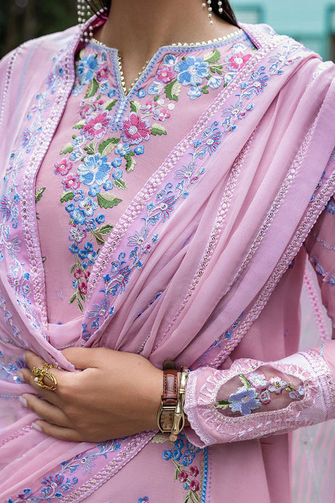 Mushq Embroidered Raw Silk Suit Leore